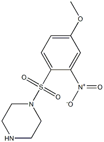 1-[(4-methoxy-2-nitrobenzene)sulfonyl]piperazine Struktur