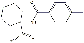 1-[(4-methylbenzoyl)amino]cyclohexanecarboxylic acid Struktur