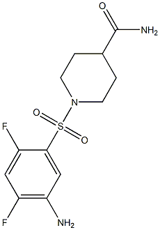 1-[(5-amino-2,4-difluorobenzene)sulfonyl]piperidine-4-carboxamide Structure