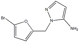 1-[(5-bromo-2-furyl)methyl]-1H-pyrazol-5-amine,,结构式