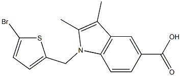 1-[(5-bromothiophen-2-yl)methyl]-2,3-dimethyl-1H-indole-5-carboxylic acid