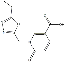 1-[(5-ethyl-1,3,4-oxadiazol-2-yl)methyl]-6-oxo-1,6-dihydropyridine-3-carboxylic acid Structure