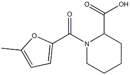 1-[(5-methylfuran-2-yl)carbonyl]piperidine-2-carboxylic acid Struktur