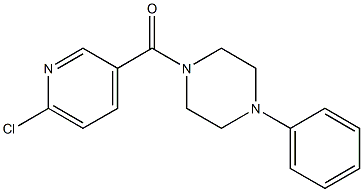 1-[(6-chloropyridin-3-yl)carbonyl]-4-phenylpiperazine Struktur