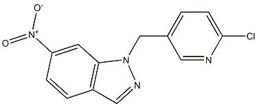 1-[(6-chloropyridin-3-yl)methyl]-6-nitro-1H-indazole 化学構造式