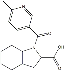 1-[(6-methylpyridin-3-yl)carbonyl]octahydro-1H-indole-2-carboxylic acid,,结构式