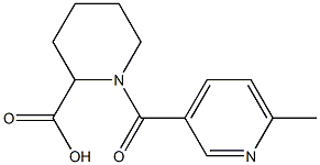 1-[(6-methylpyridin-3-yl)carbonyl]piperidine-2-carboxylic acid Structure