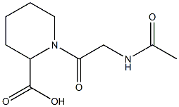 1-[(acetylamino)acetyl]piperidine-2-carboxylic acid 结构式