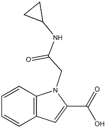 1-[(cyclopropylcarbamoyl)methyl]-1H-indole-2-carboxylic acid Structure