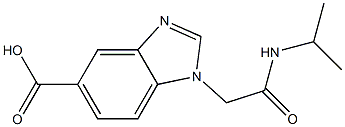 1-[(propan-2-ylcarbamoyl)methyl]-1H-1,3-benzodiazole-5-carboxylic acid 结构式