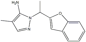 1-[1-(1-benzofuran-2-yl)ethyl]-4-methyl-1H-pyrazol-5-amine,,结构式