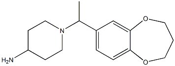1-[1-(3,4-dihydro-2H-1,5-benzodioxepin-7-yl)ethyl]piperidin-4-amine,,结构式