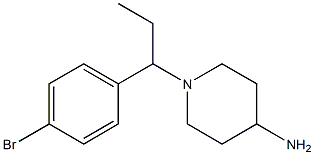 1-[1-(4-bromophenyl)propyl]piperidin-4-amine,,结构式