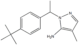 1-[1-(4-tert-butylphenyl)ethyl]-4-methyl-1H-pyrazol-5-amine Struktur