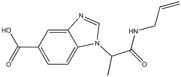 1-[1-(prop-2-en-1-ylcarbamoyl)ethyl]-1H-1,3-benzodiazole-5-carboxylic acid|