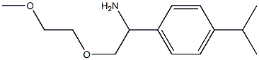 1-[1-amino-2-(2-methoxyethoxy)ethyl]-4-(propan-2-yl)benzene 结构式