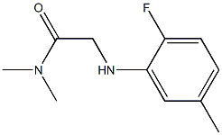2-[(2-fluoro-5-methylphenyl)amino]-N,N-dimethylacetamide 结构式