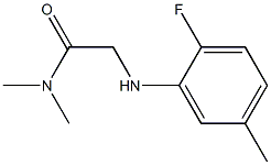 2-[(2-fluoro-5-methylphenyl)amino]-N,N-dimethylacetamide,,结构式