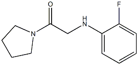 2-[(2-fluorophenyl)amino]-1-(pyrrolidin-1-yl)ethan-1-one 化学構造式