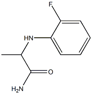 2-[(2-fluorophenyl)amino]propanamide 化学構造式