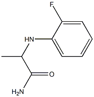 2-[(2-fluorophenyl)amino]propanamide,,结构式