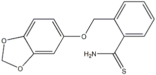 2-[(2H-1,3-benzodioxol-5-yloxy)methyl]benzene-1-carbothioamide 结构式
