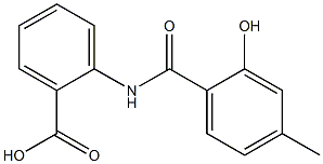 2-[(2-hydroxy-4-methylbenzene)amido]benzoic acid,,结构式