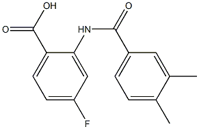 2-[(3,4-dimethylbenzene)amido]-4-fluorobenzoic acid