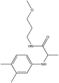 2-[(3,4-dimethylphenyl)amino]-N-(3-methoxypropyl)propanamide 结构式