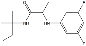 2-[(3,5-difluorophenyl)amino]-N-(2-methylbutan-2-yl)propanamide Structure