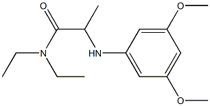 2-[(3,5-dimethoxyphenyl)amino]-N,N-diethylpropanamide 化学構造式