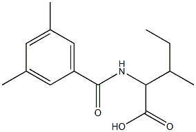 2-[(3,5-dimethylbenzoyl)amino]-3-methylpentanoic acid Structure