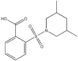 2-[(3,5-dimethylpiperidine-1-)sulfonyl]benzoic acid Structure