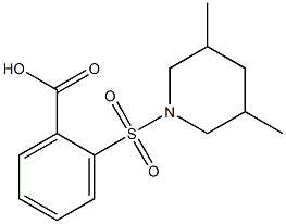 2-[(3,5-dimethylpiperidine-1-)sulfonyl]benzoic acid 结构式