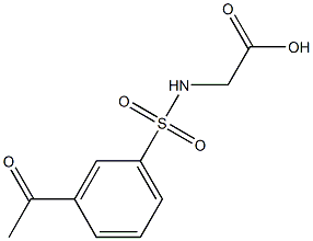 2-[(3-acetylbenzene)sulfonamido]acetic acid Structure