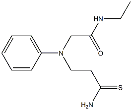 2-[(3-amino-3-thioxopropyl)(phenyl)amino]-N-ethylacetamide,,结构式