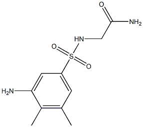 2-[(3-amino-4,5-dimethylbenzene)sulfonamido]acetamide,,结构式