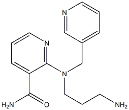 2-[(3-aminopropyl)(pyridin-3-ylmethyl)amino]pyridine-3-carboxamide,,结构式