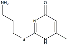 2-[(3-aminopropyl)sulfanyl]-6-methyl-1,4-dihydropyrimidin-4-one Structure