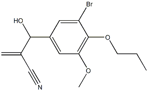 2-[(3-bromo-5-methoxy-4-propoxyphenyl)(hydroxy)methyl]prop-2-enenitrile,,结构式