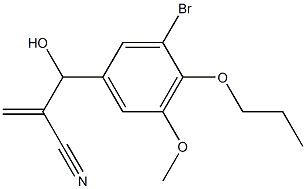 2-[(3-bromo-5-methoxy-4-propoxyphenyl)(hydroxy)methyl]prop-2-enenitrile|