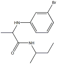2-[(3-bromophenyl)amino]-N-(butan-2-yl)propanamide,,结构式