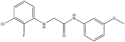 2-[(3-chloro-2-fluorophenyl)amino]-N-(3-methoxyphenyl)acetamide 化学構造式