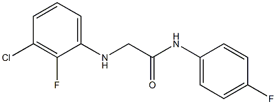 2-[(3-chloro-2-fluorophenyl)amino]-N-(4-fluorophenyl)acetamide 结构式