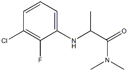 2-[(3-chloro-2-fluorophenyl)amino]-N,N-dimethylpropanamide Struktur