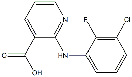 2-[(3-chloro-2-fluorophenyl)amino]pyridine-3-carboxylic acid 化学構造式