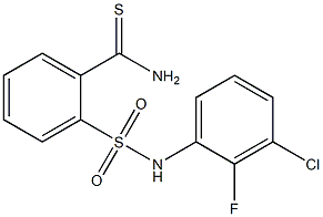 2-[(3-chloro-2-fluorophenyl)sulfamoyl]benzene-1-carbothioamide,,结构式