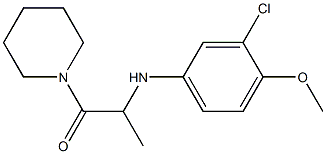 2-[(3-chloro-4-methoxyphenyl)amino]-1-(piperidin-1-yl)propan-1-one Structure