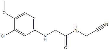 2-[(3-chloro-4-methoxyphenyl)amino]-N-(cyanomethyl)acetamide,,结构式