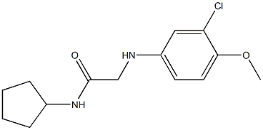 2-[(3-chloro-4-methoxyphenyl)amino]-N-cyclopentylacetamide Struktur